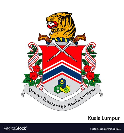 Coat Arms Kuala Lumpur Is A Malaysian Royalty Free Vector