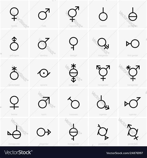 Gender Symbols Royalty Free Vector Image Vectorstock