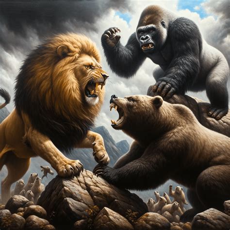 Gorilla Vs Lion Vs Bear Who Wins Rlexfridman