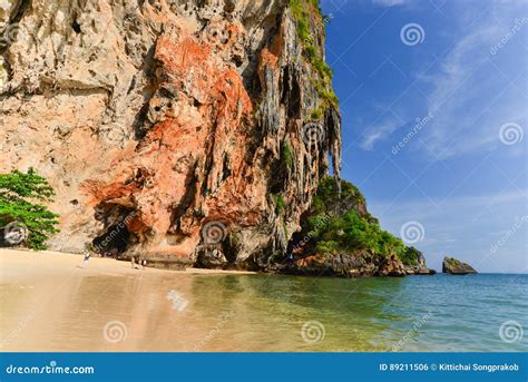 Phra Nang Cave Beach The Beach Is A Famous Travel Destination I Stock