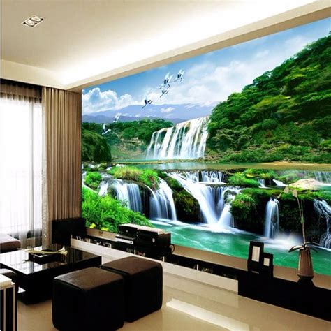 Beibehang Custom Photo Mural 3d Wallpaper For Walls 3 D Hd Crane Falls