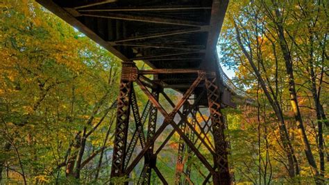 Ehemalige Eisenbahnbrücke Rosendale Trestle Rosendale New York Usa