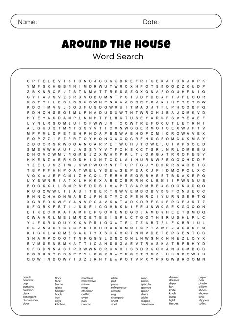 Hard Word Search Printable Free