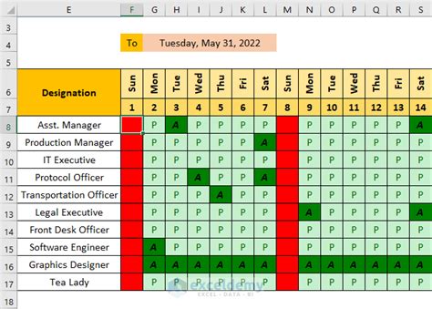 Attendance Sheet With Salary In Excel Format With Easy Steps