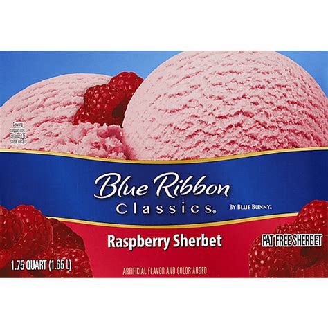 Blue Ribbon Classics Raspberry Fat Free Sherbet 175 Qt Carton Ice