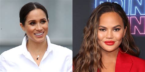 chrissy teigen supports and defends meghan markle against internet troll after duchess
