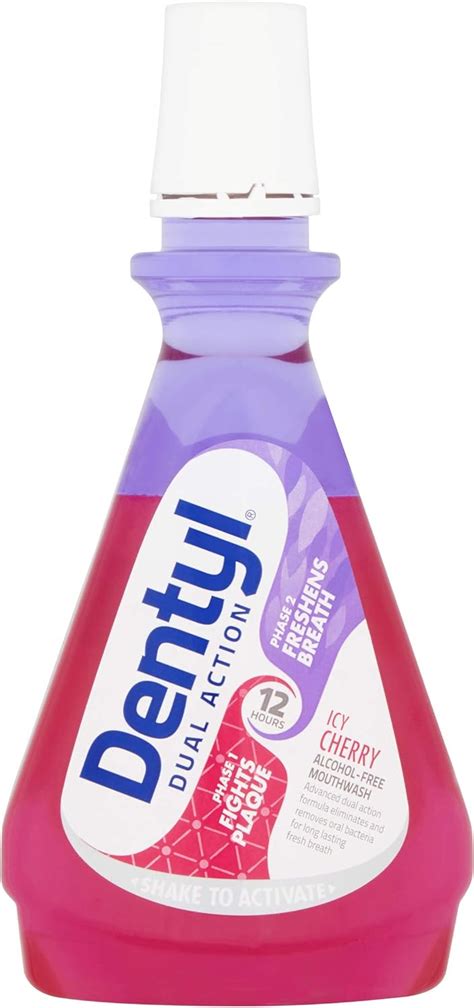 dentyl dual action icy cherry cpc mouthwash pink 500 ml bigamart