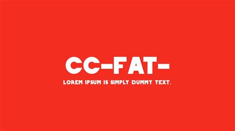 Cc Fat Font Download Free For Desktop And Webfont