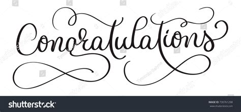 Congratulations Calligraphy Lettering Vector Hand Written Image