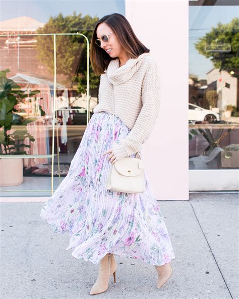Pleated Floral Skirt 2018 Womens Spring Fashion Trends