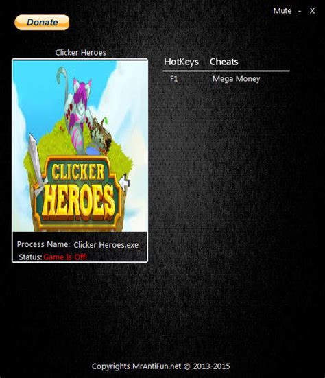 Clicker Heroes Trainer 1 V100 Mrantifun Download Cheats Codes