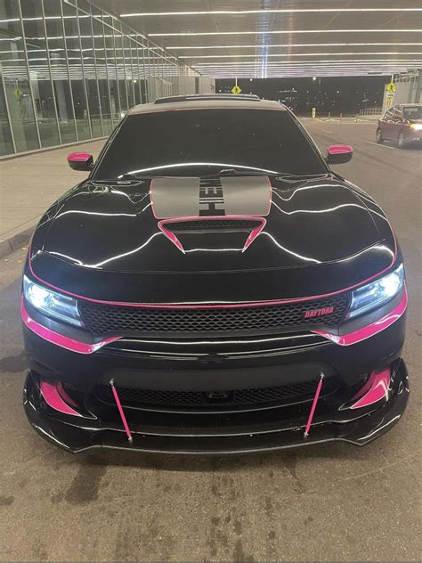 Black Hellcat W Pink Accents ♡ In 2022 Pimped Out Cars Pretty Cars