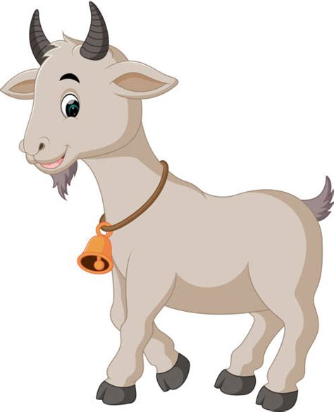 Royalty Free Dairy Goat With A Bell Clip Art Vector Images