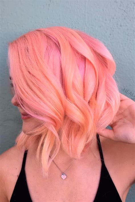 45 Peach Hair Is The Newest Trend Peach Hair Coral Hair Peach Hair Colors