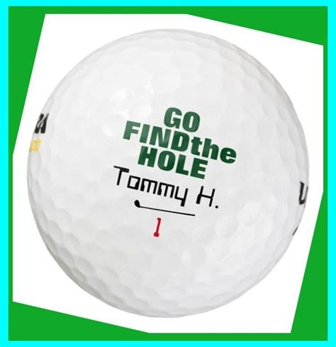 Funny Find The Hole Personalized Golf Balls