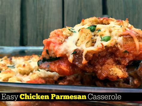 This chicken parmesan casserole is easy enough for a weeknight dinner and tasty enough to serve to company. Easy Chicken Parmesan Casserole - Aunt Bee's Recipes