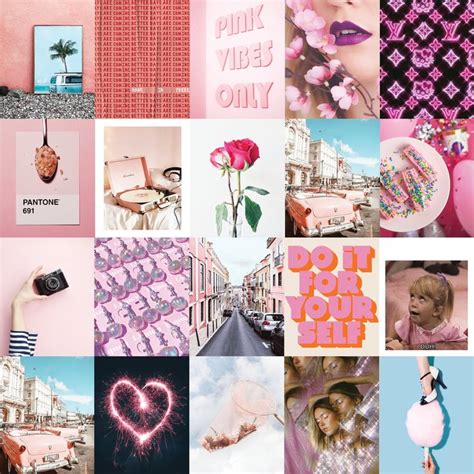 Pink Aesthetic Wall Collage Kit Digital 2 Wall Collage Digital