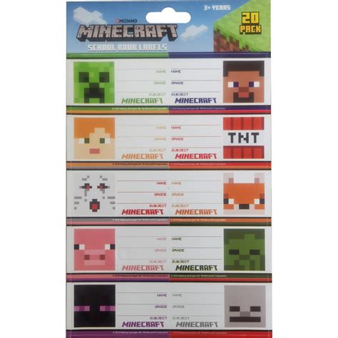 Minecraft Book Labels Masirawan