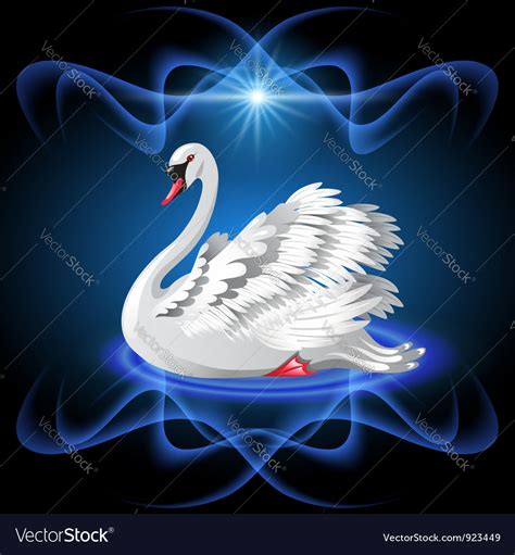 Elegant White Swan Royalty Free Vector Image Vectorstock