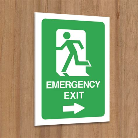 Emergency Exit Right Sign For Schools The School Sign Shop