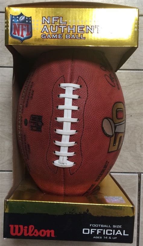 Nib Wilson Nfl Leather Official Game Ball The Duke Authentic Made In