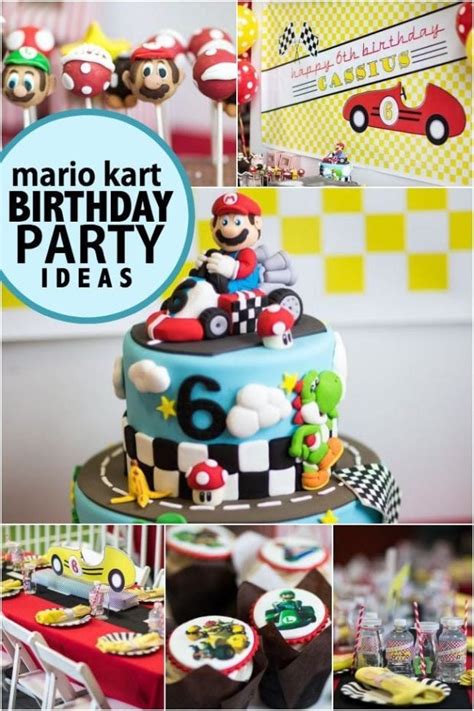 A Boys Mario Kart Birthday Party Spaceships And Laser Beams