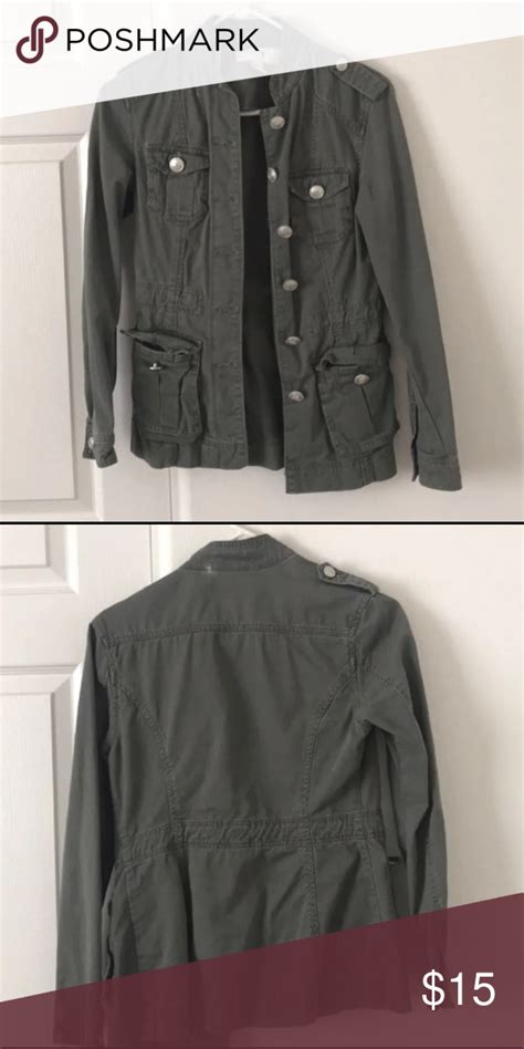 Forever 21 Army Jacket Army Jacket Jackets Grey Leather Jacket