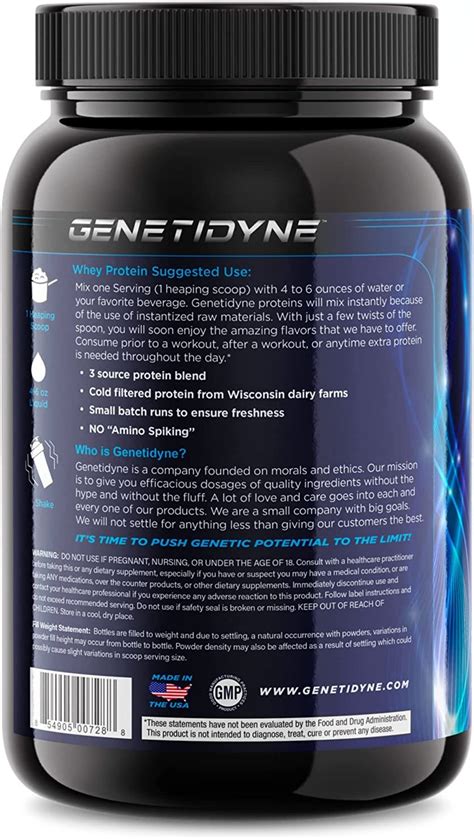 Genetidyne Whey 3 Source Protein Blend Strawberry Flavor Protein Powde