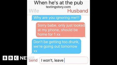husband s spoof texts to wife go viral bbc news