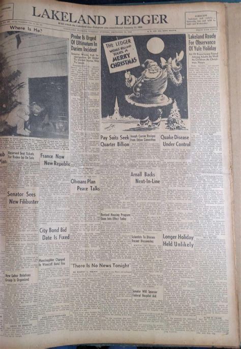 Vintage Bound Florida Lakeland Ledger Oct To December (#0965) on Jan 10