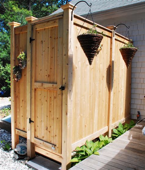 Outdoor Shower Enclosure Cedar Showers Kits Outdoor