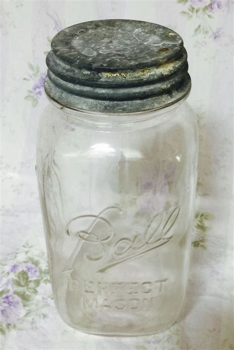 Antique Mason Jars 1913 To 1922 Ball Perfect Mason Complete With
