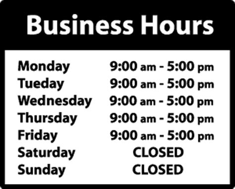 Business Hours - AZ Sign Shop