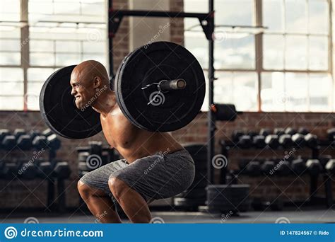 Mature Strong Man Lifting Weights At Crossfit Stock Image Image Of
