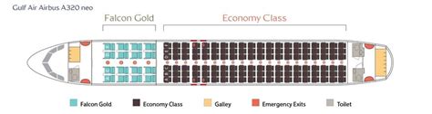 Seat Map And Seating Chart Airbus A320neo Gulf Air