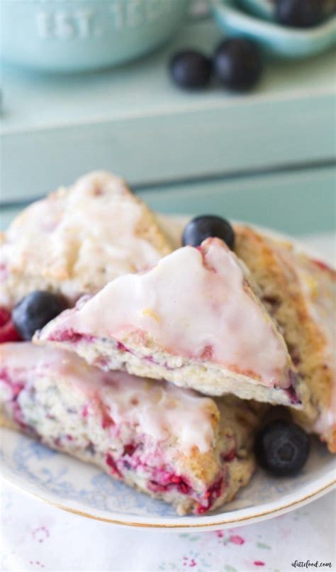 These Mini Mixed Berry Scones Are Full Of Blueberries And Raspberries