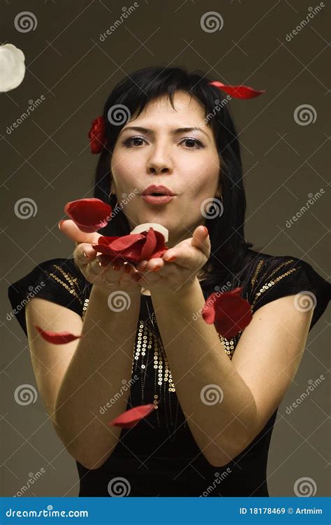 Beautiful Passionate Woman Stock Image Image Of Blow 18178469