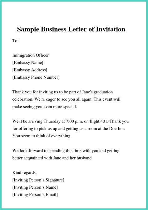 As the name suggests, the first and primary purpose of invitation letters is although invitation letters are mostly used to invite people to social events, they can also be used when applying for visas. 5+ 😃Free Example Business Letter of Invitation Templates😃