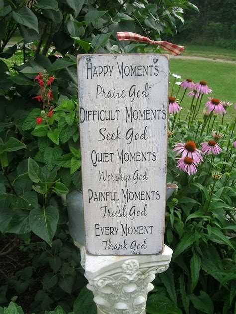 Happy Moments Praise God Handmade Distressed Wood Sign