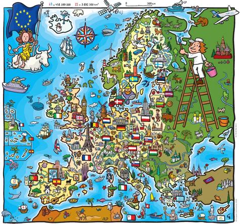 Kinder Europa Weltatlas Europe Map Maps For Kids Illustrated Map