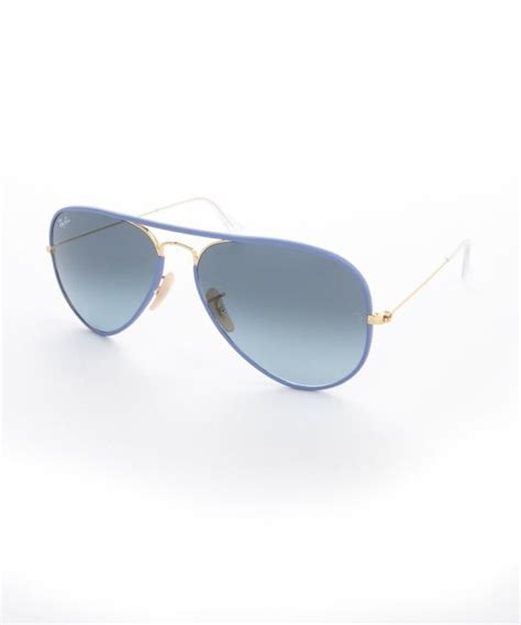 Ray Ban Blue Matte Metal Full Color Aviator Sunglasses In Blue For Men Lyst