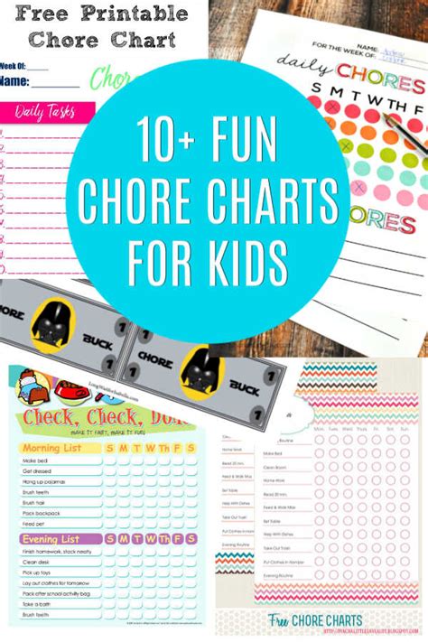 Chore Chart Ideas 10 Free Printable Chore Charts For Kids