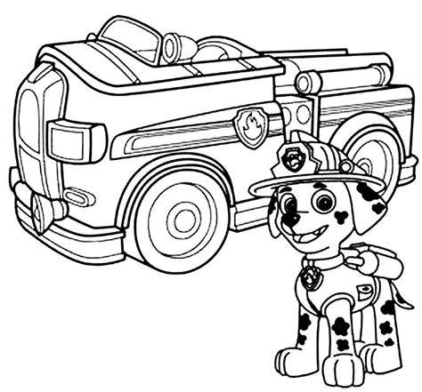 Paw Patrol Cartoons Free Printable Coloring Pages