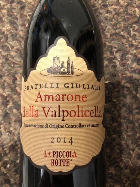 Alberto, gaetano and emanuele work together in the land and in the winery to produce the valpolicella wines! 2006 Fratelli Giuliari Amarone della Valpolicella La ...