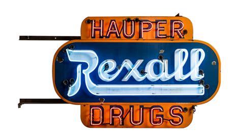 Rexall Double Sided Porcelain Neon Sign At Indy 2022 As Z810 Mecum
