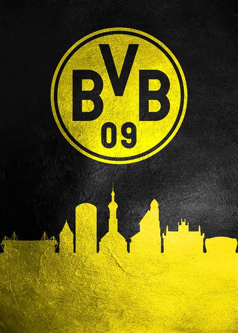 bvb poster club flag black yellow bvb borussia dortmund fan 20 inch by 30 inch laminated