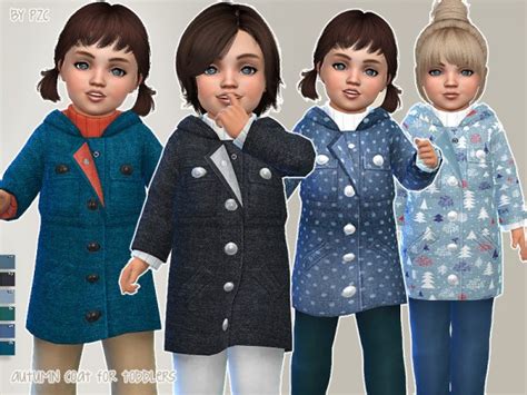The Sims Resource Autumn Coat For Toddlers By Pinkzombiecupcakes
