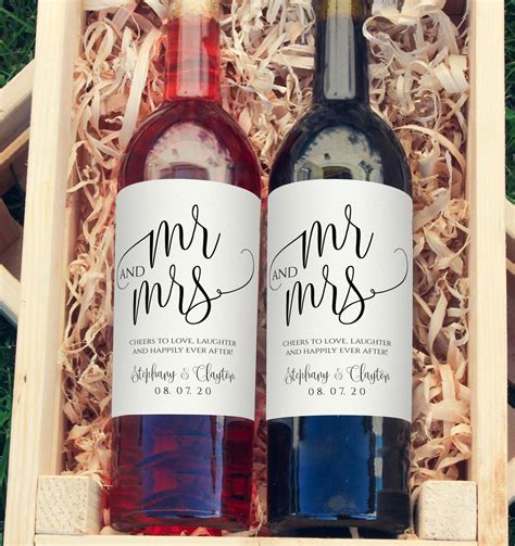 Diy Wedding Wine Labels Wine Bottle Label Printable Wedding Etsy Canada