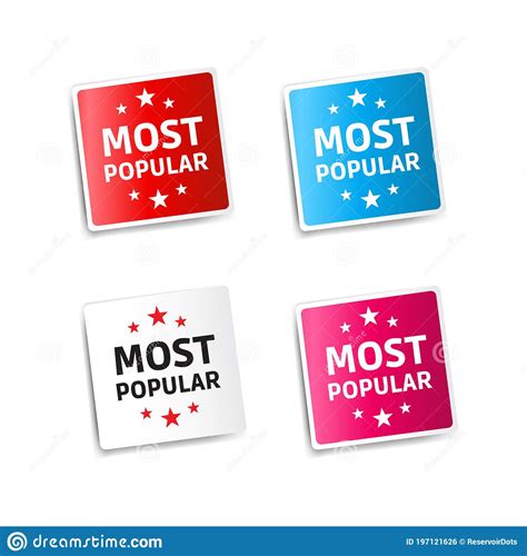 Most Popular Stickers Stock Vector Illustration Of Sticky 197121626