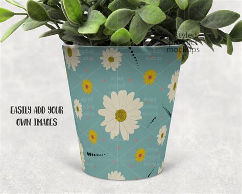 Dye Sublimation Flower Pot Mockup Add Your Own Image And Etsy Uk